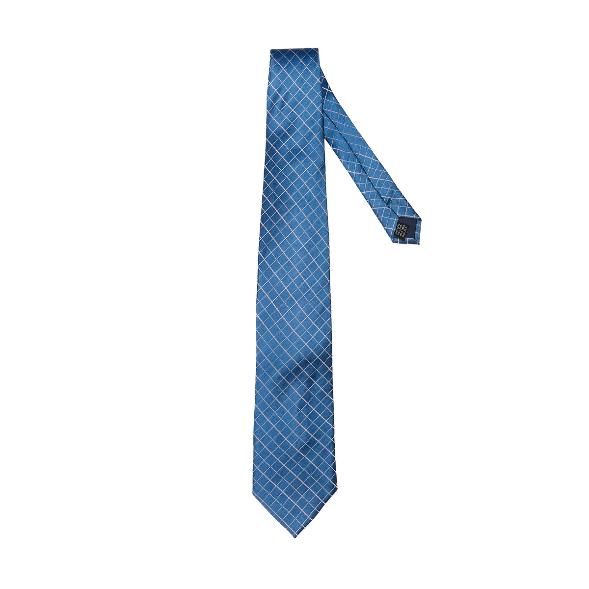 Lupo Bianco Azzurro Diamond Weave Tie