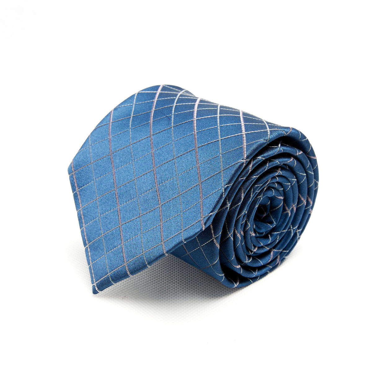 Lupo Bianco Azzurro Diamond Weave Tie