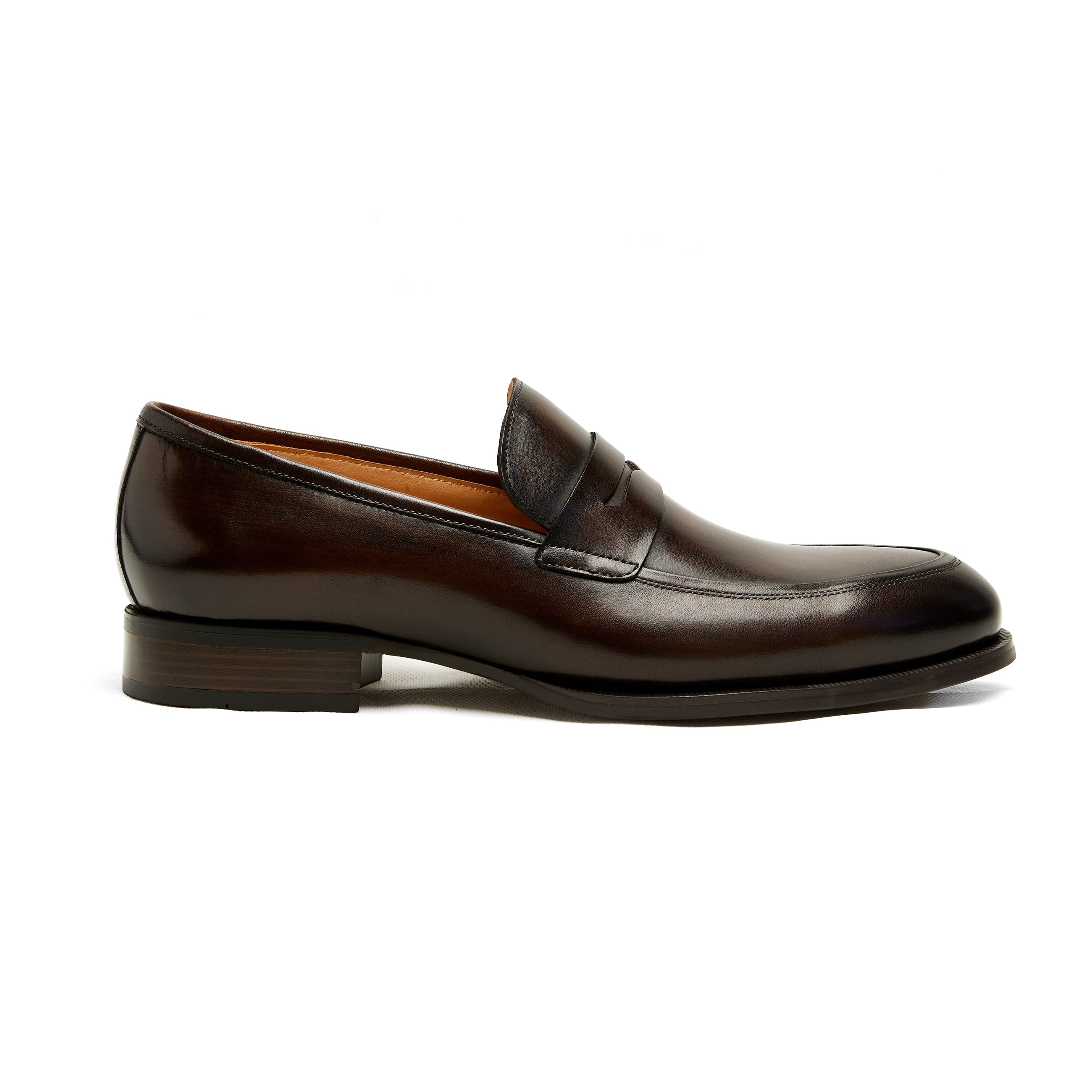 Lupo Bianco men's leather penny loafers
