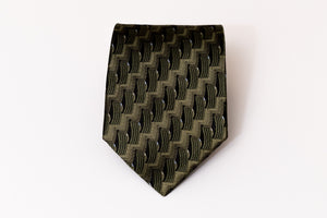 Textured Olive Ridge Tie