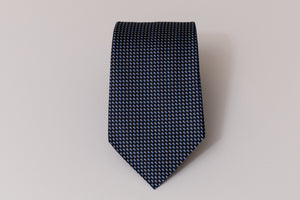Blue Texture Striped Tie