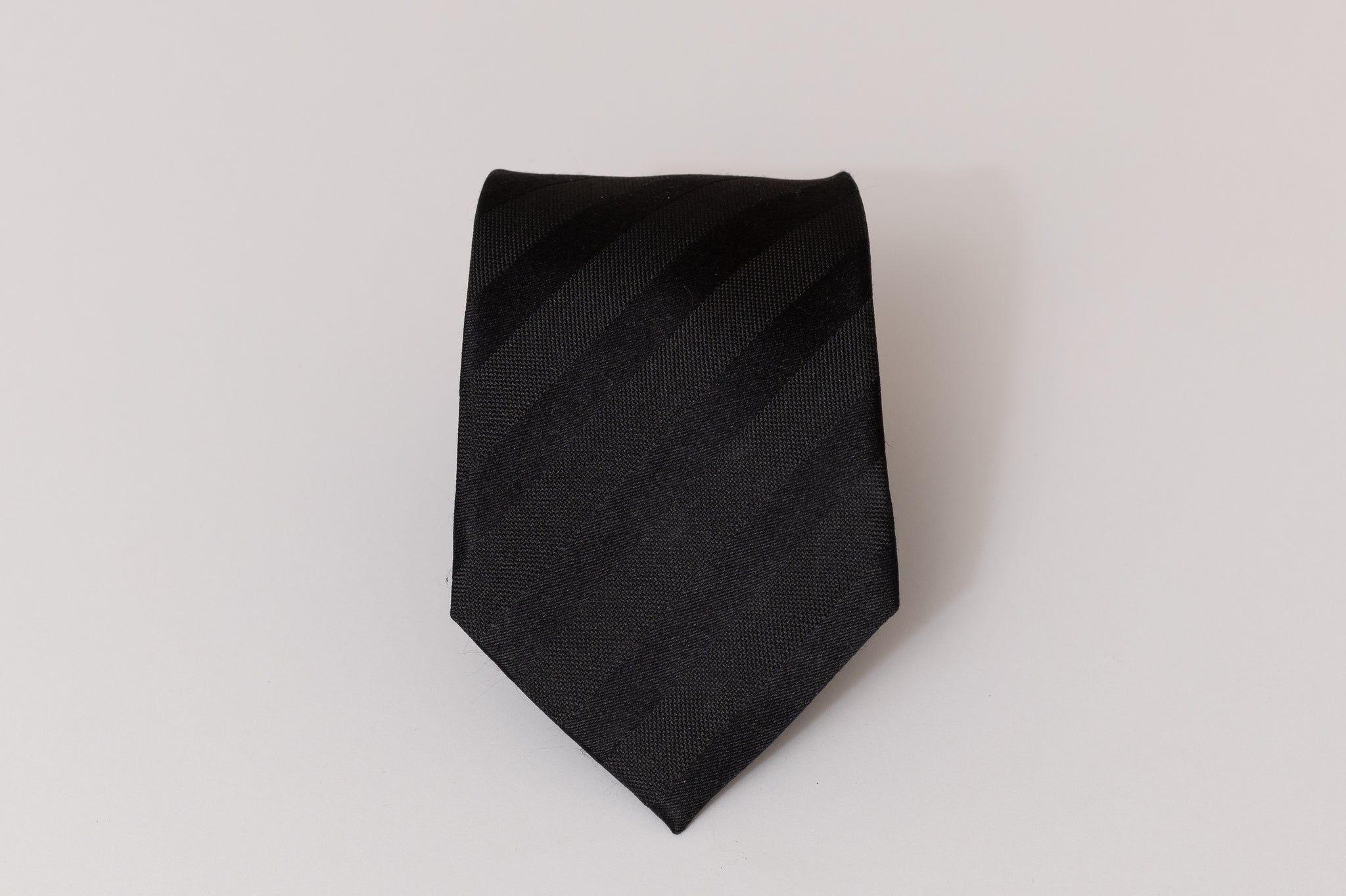 Matte Black Stripe Tie