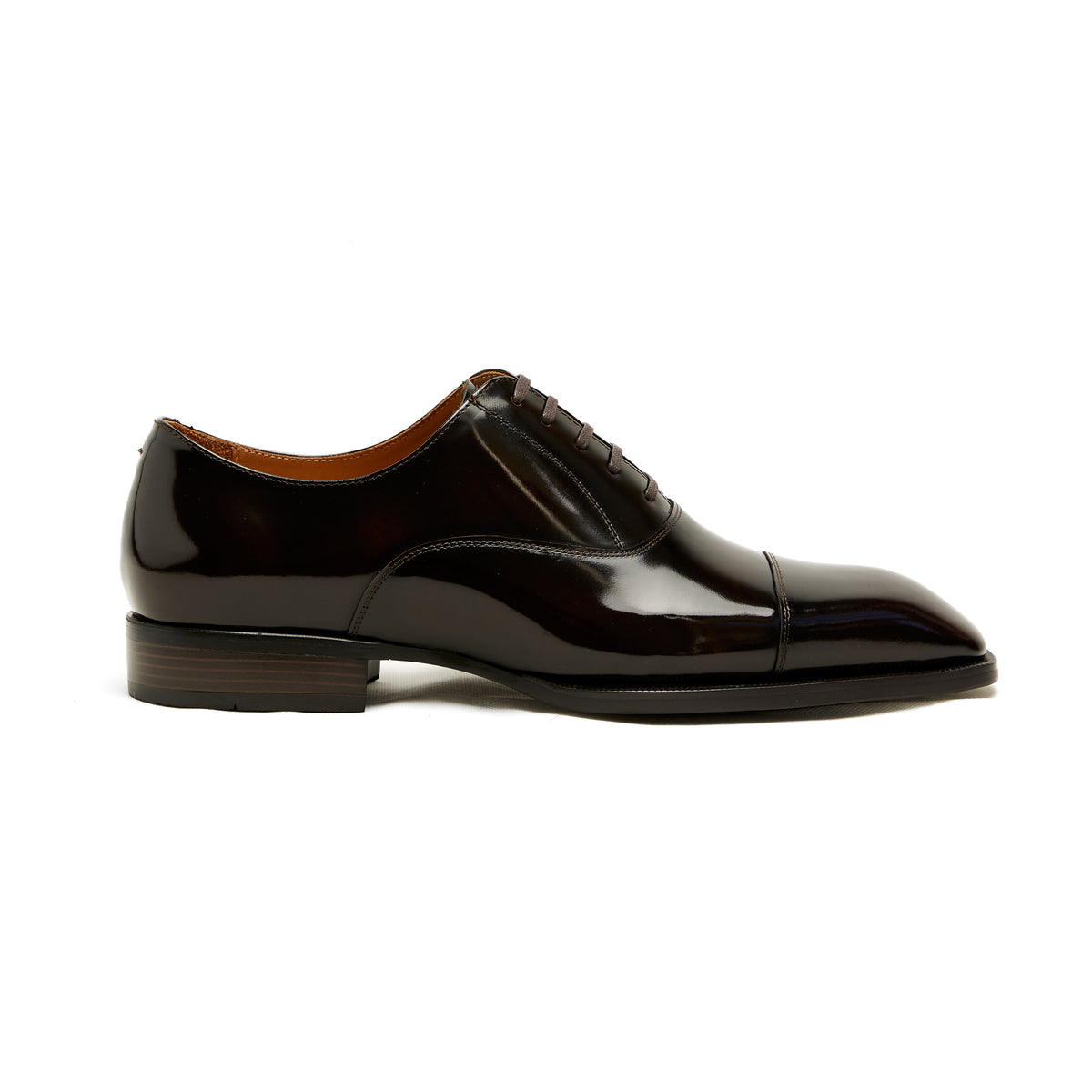 Lupo Bianco Verona Cap-Toe Oxford – Patent Elegance in Black & Espresso