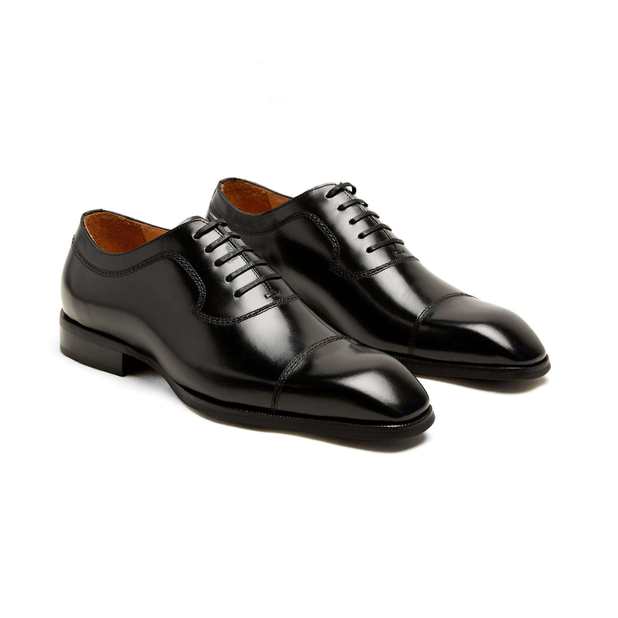Lupo Bianco Cap-Toe Oxford – Classic Black & Deep Espresso