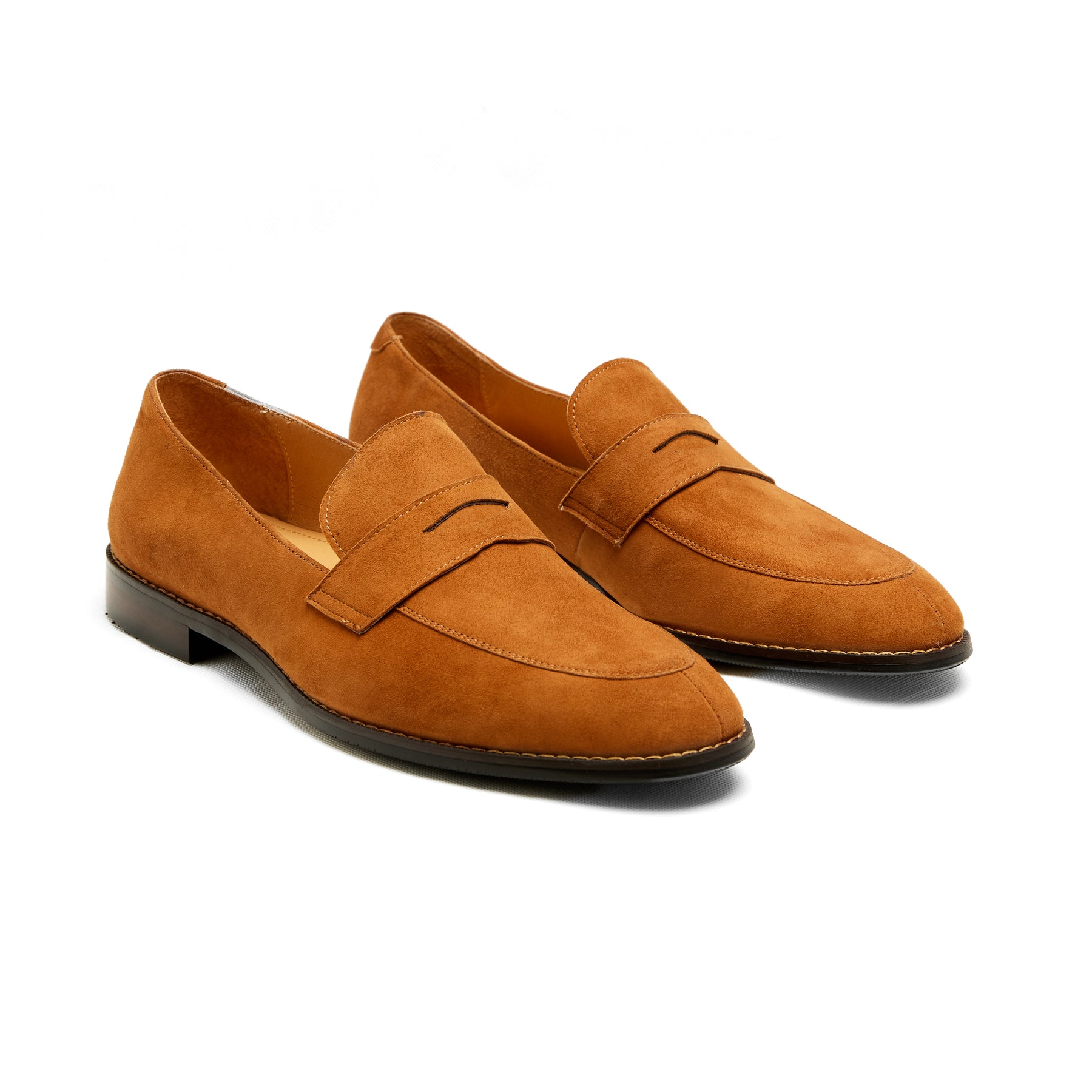Lupo Bianco Torino Suede Penny Loafers – Handcrafted Elegance