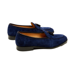 Lupo Bianco Suede Tassel Loafers – Handcrafted Elegance in Tan, Brown & Navy