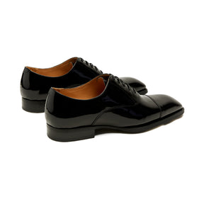 Lupo Bianco Verona Cap-Toe Oxford – Patent Elegance in Black & Espresso