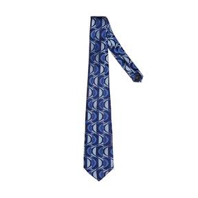 Lupo Bianco Blue Arc Pattern Tie
