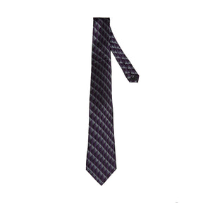 Lupo Bianco Plum Geometric Weave Tie