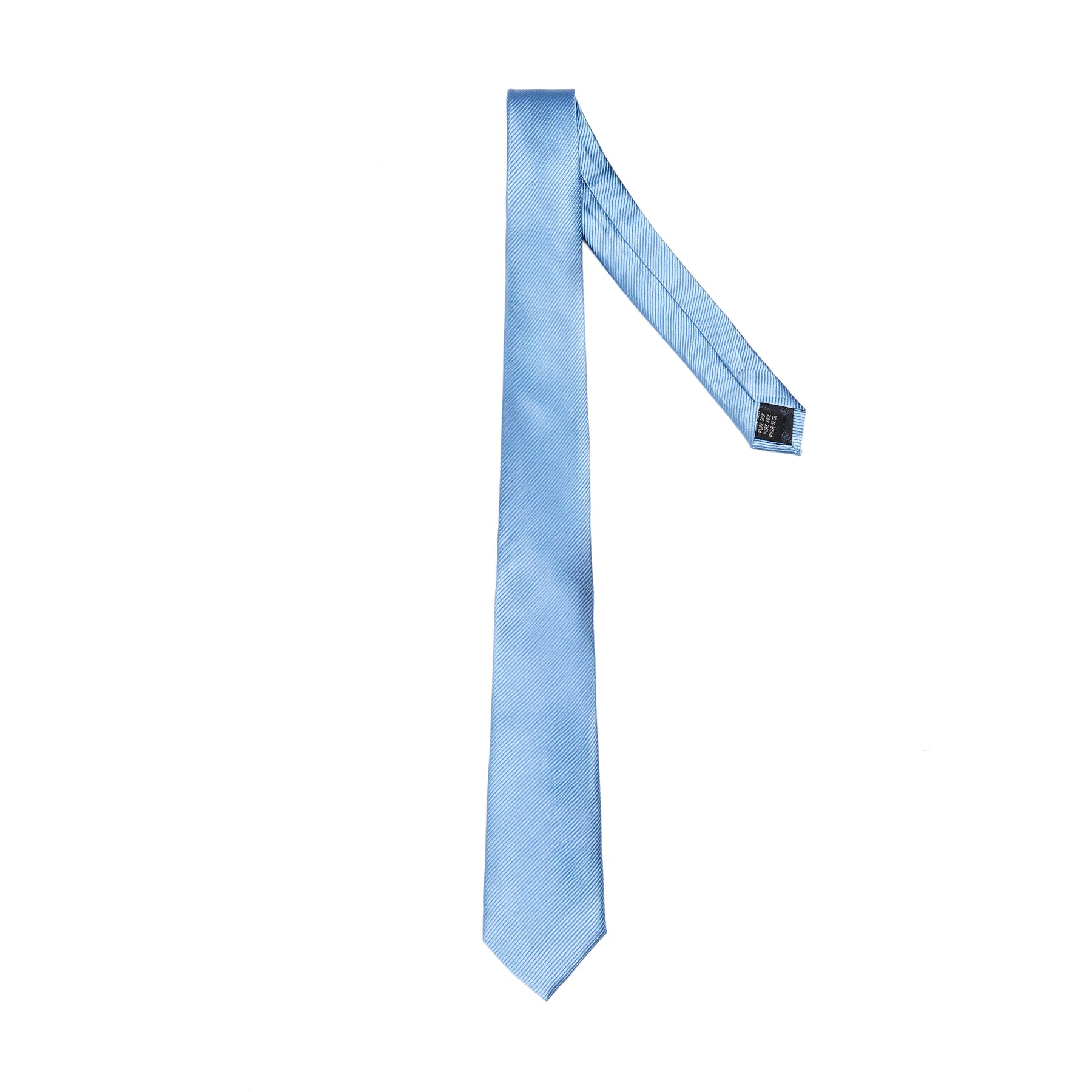 Lupo Bianco Sky Blue Satin Silk Tie