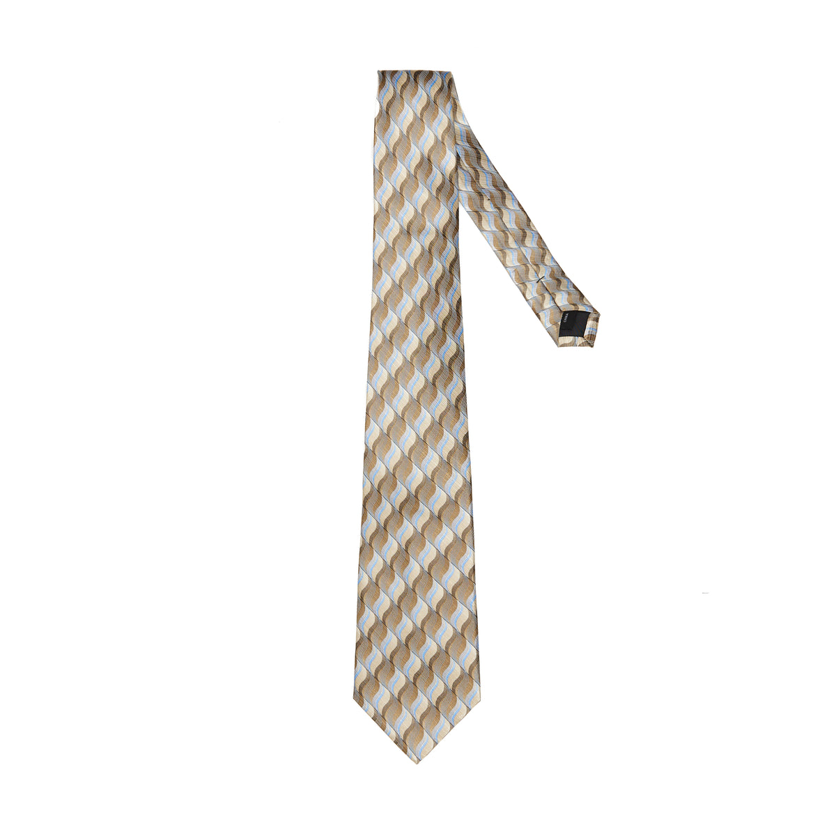 Lupo Bianco Gold Wave Pattern Tie