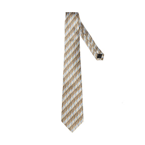 Lupo Bianco Gold Wave Pattern Tie