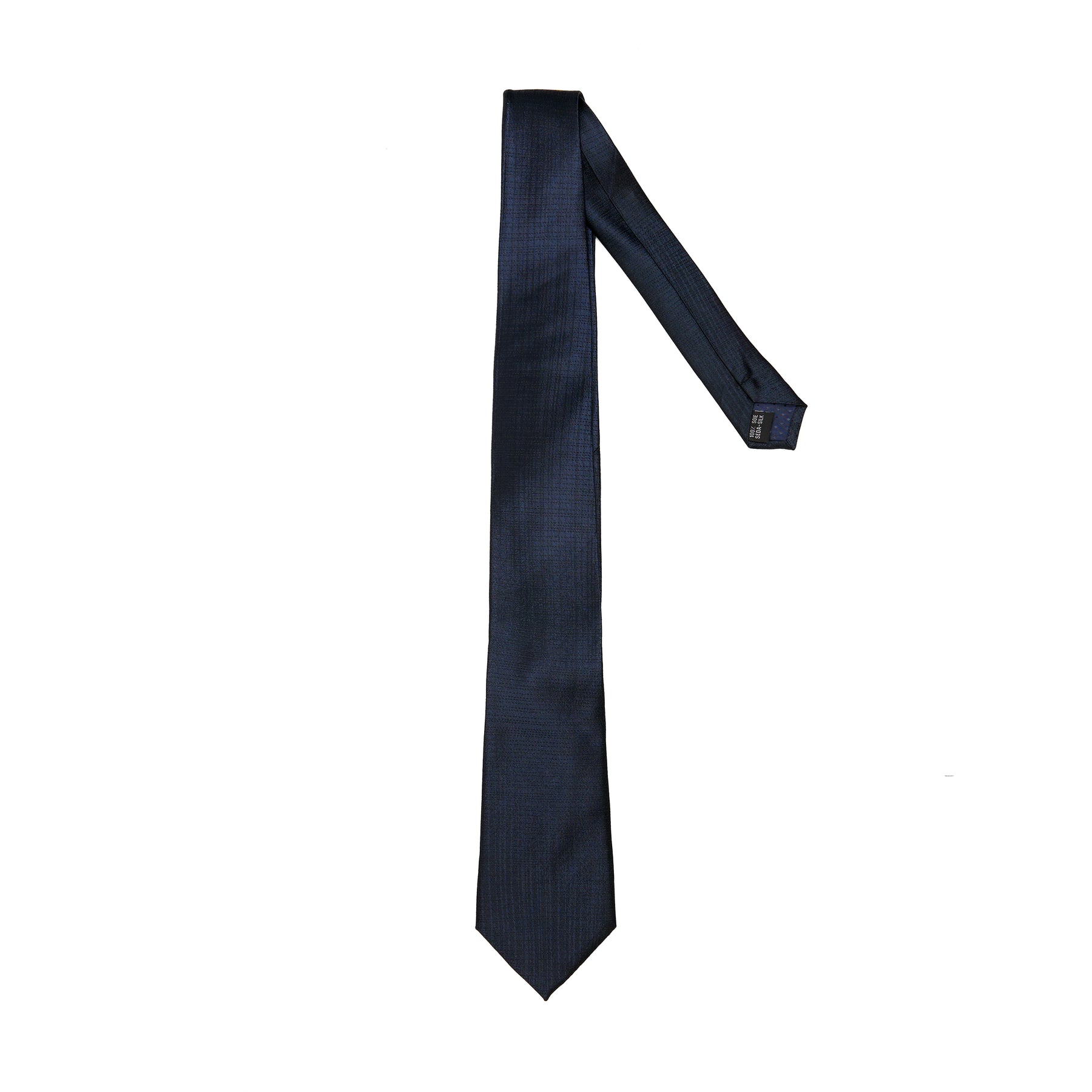 Lupo Bianco Deep Navy Textured Silk Tie