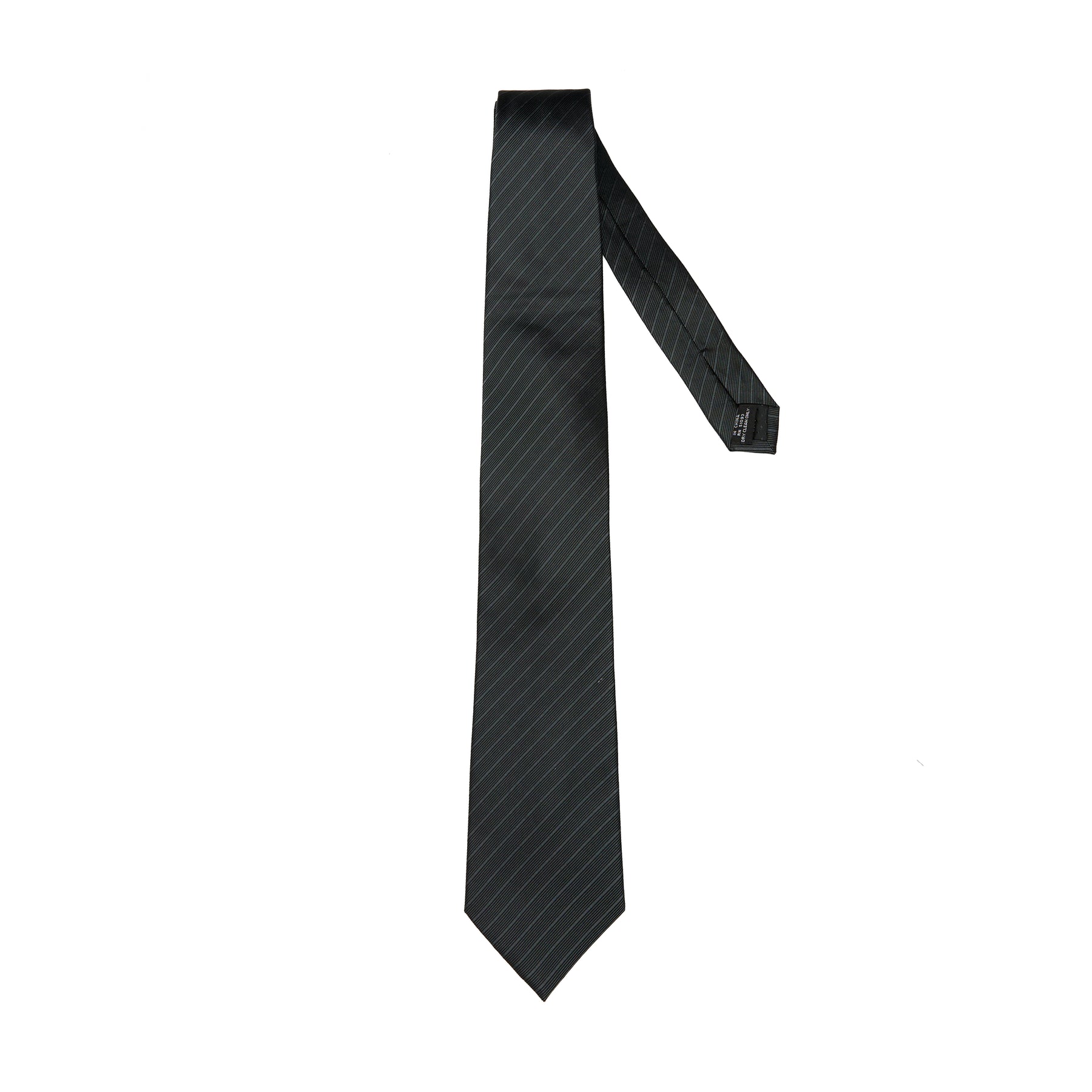 Lupo Bianco Nero Diagonal Stripe Tie