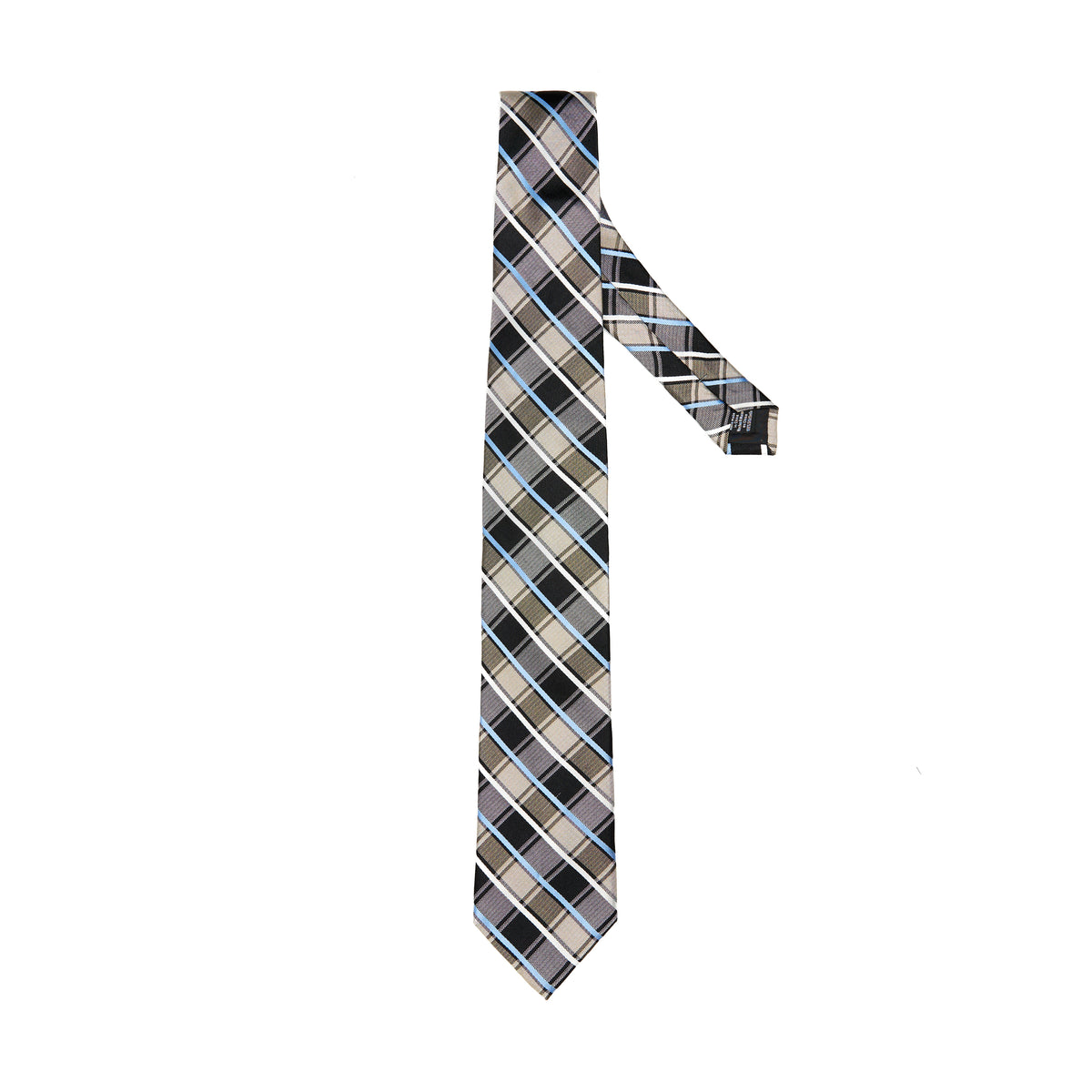 Lupo Bianco Grigio Quadri Tie