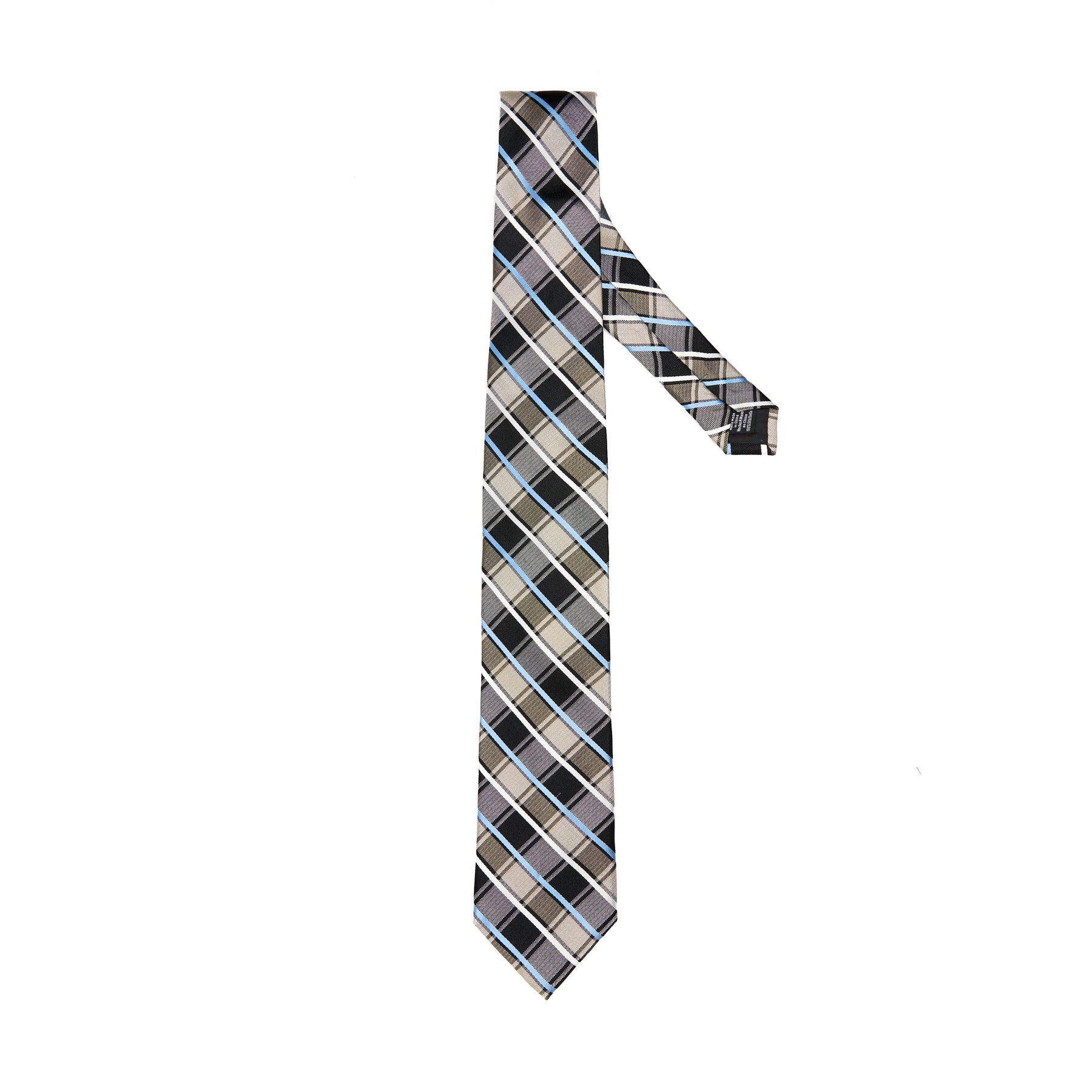 Lupo Bianco Grigio Quadri Tie
