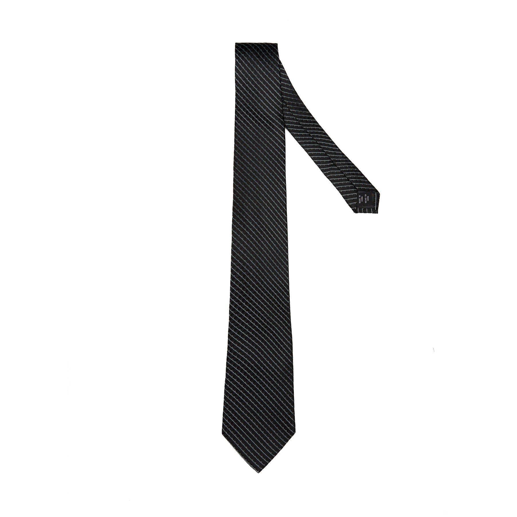 Lupo Bianco Nero Micro Stripe Tie