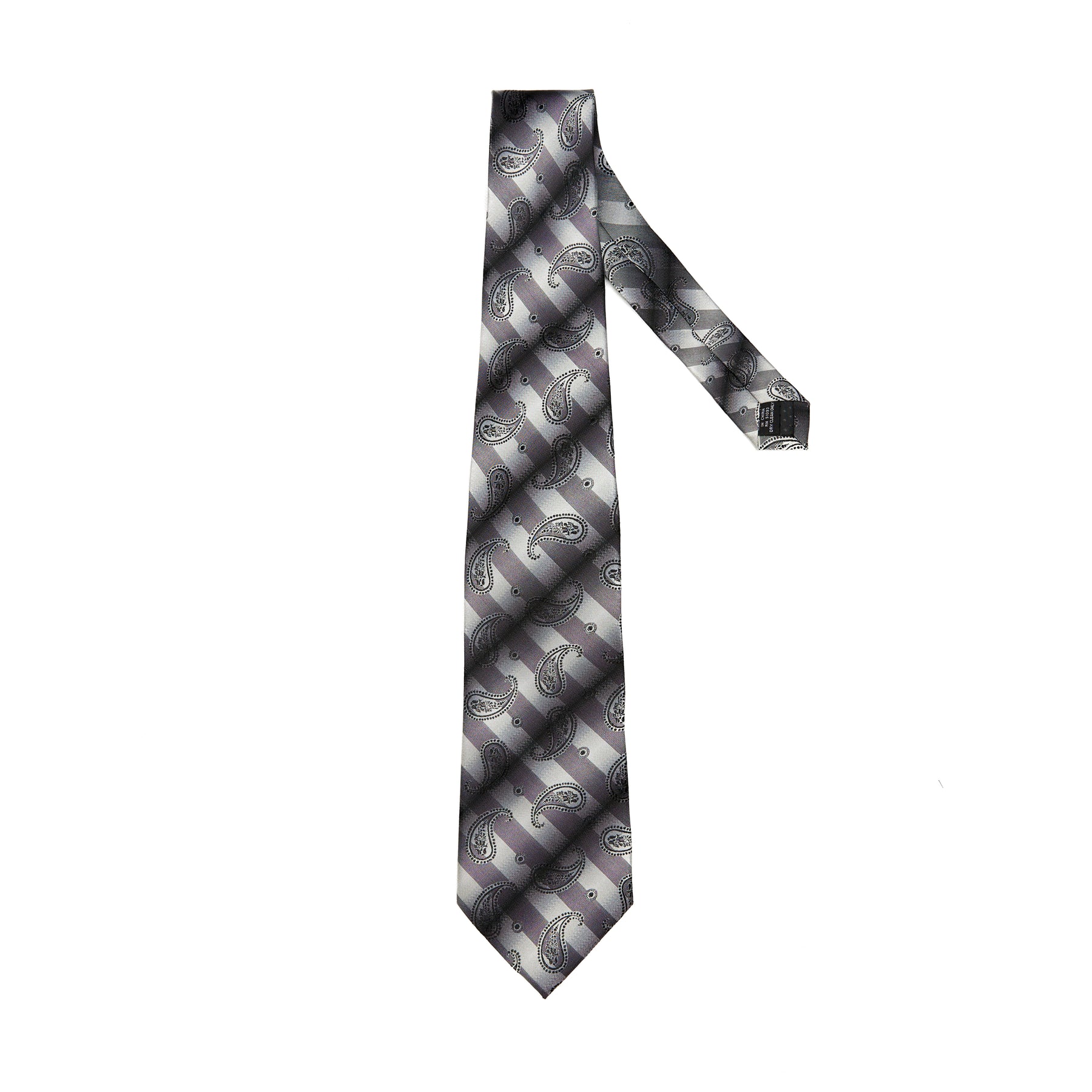 Lupo Bianco Argento Paisley Tie