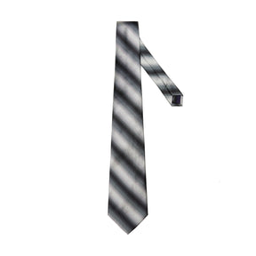 Lupo Bianco Grigio Ombre Stripe Tie