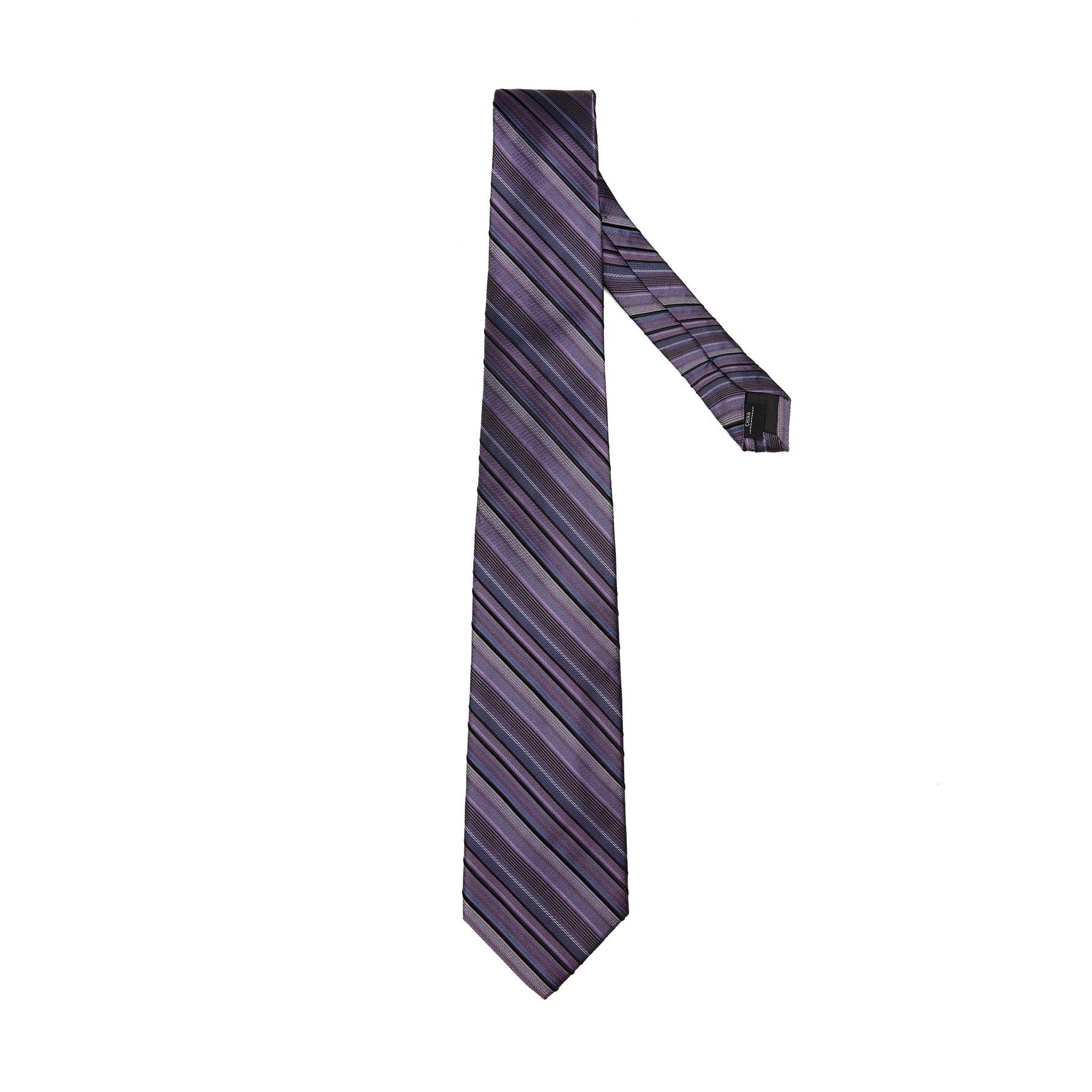 Lupo Bianco Viola Slate Stripe Tie