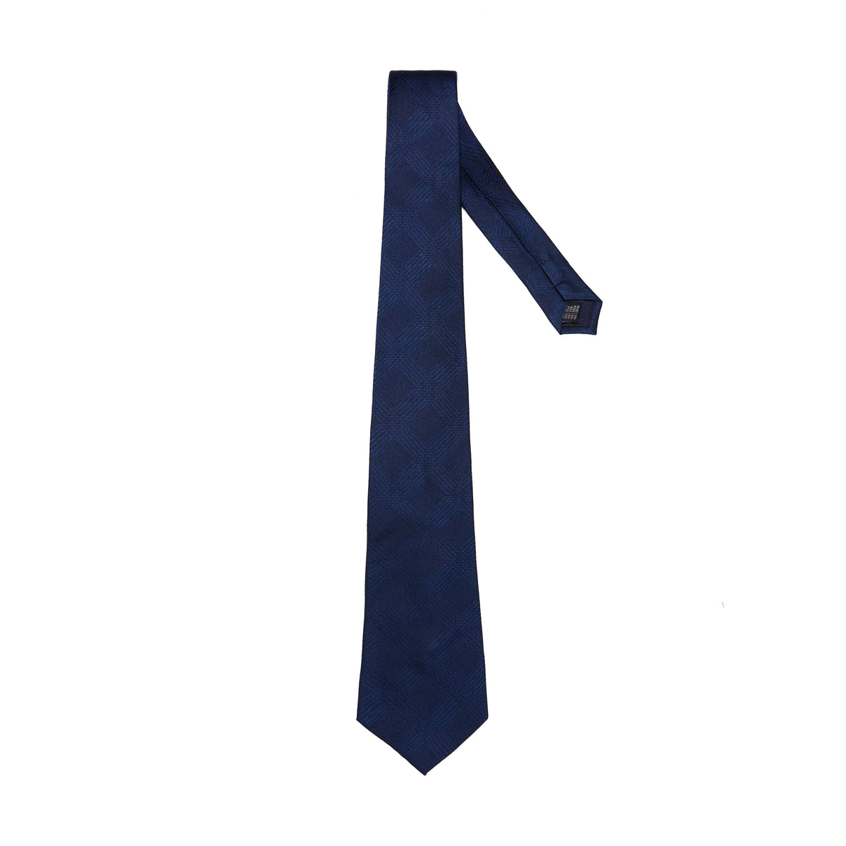 Lupo Bianco Navy Tonal Pattern Silk Tie