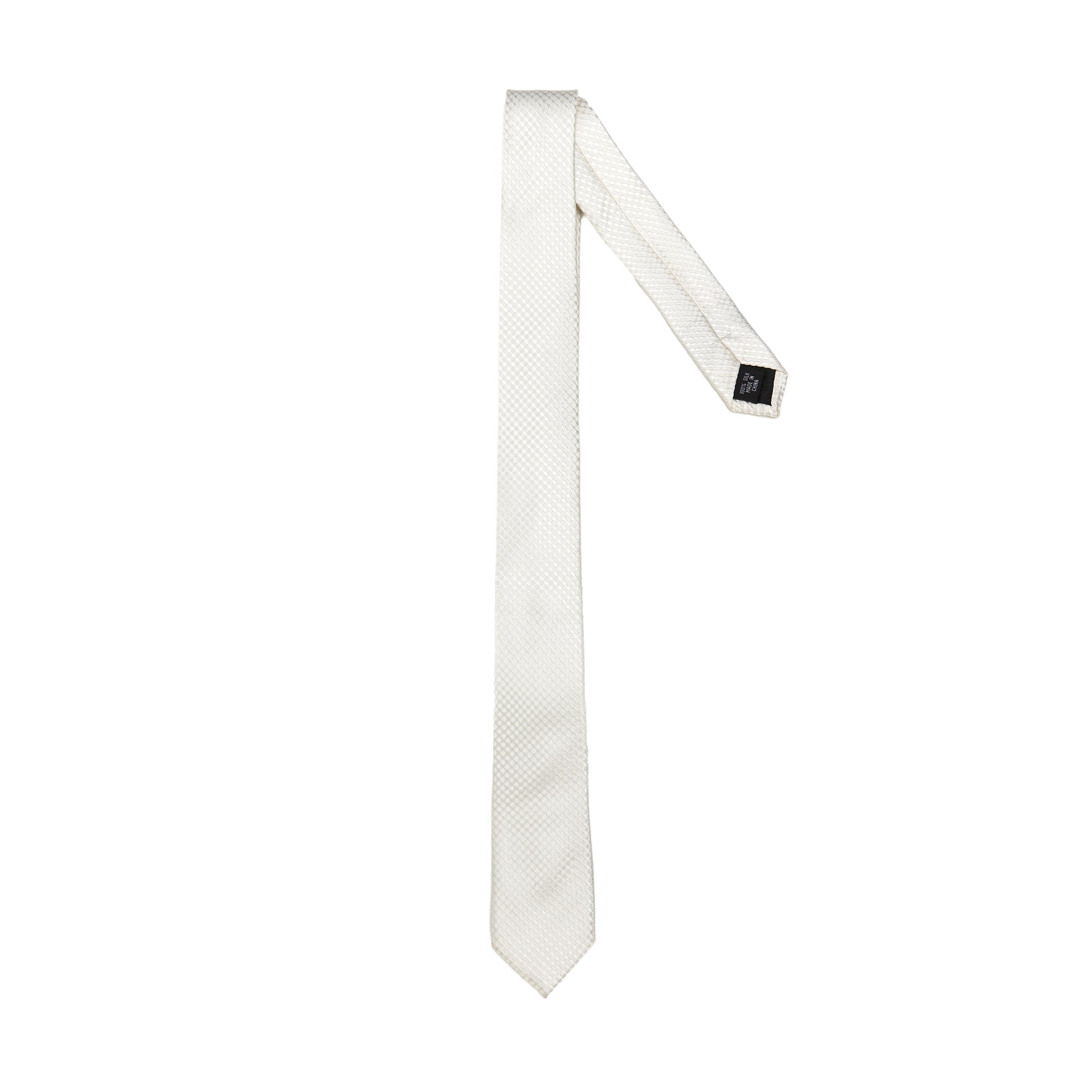 Lupo Bianco Ivory Textured Silk Tie