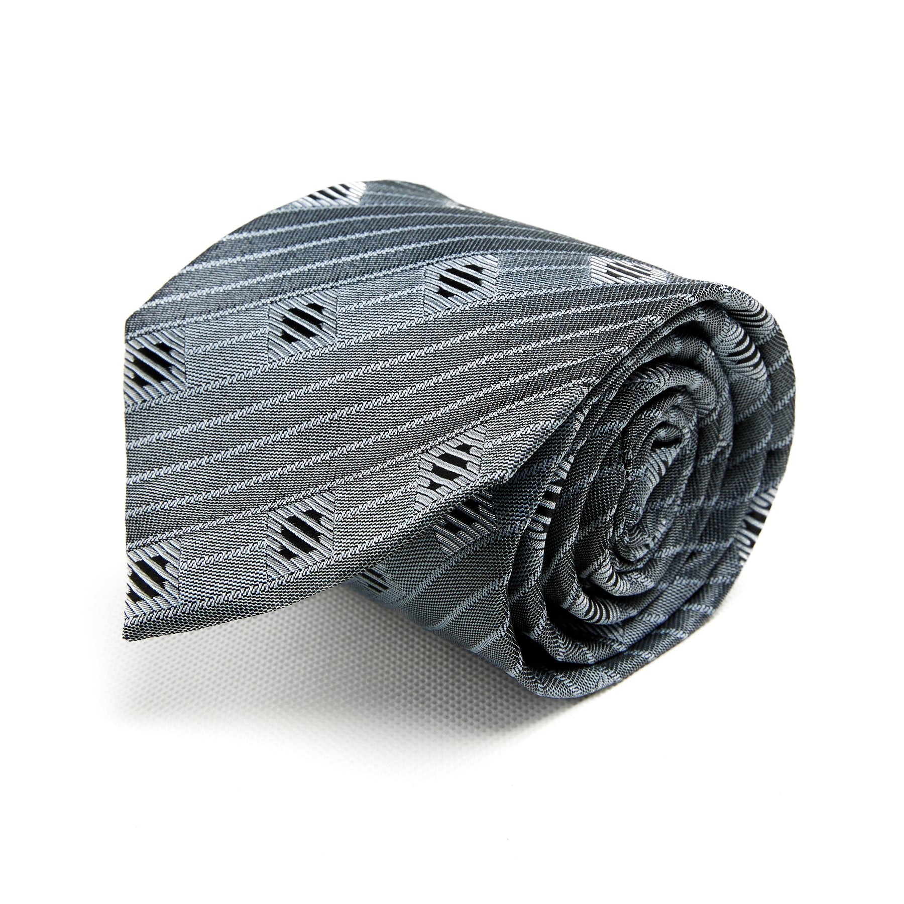 Lupo Bianco Argento Motivo Tie