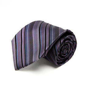 Lupo Bianco Viola Slate Stripe Tie