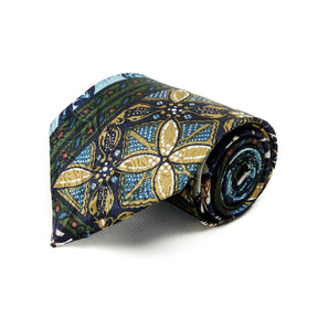Lupo Bianco Azzurro Botanico Tie