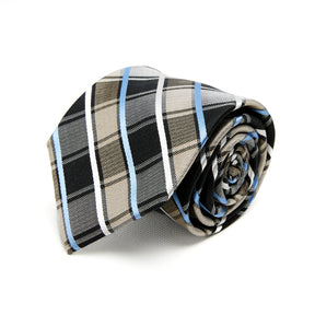 Lupo Bianco Grigio Quadri Tie