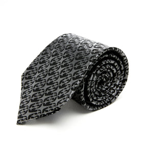Lupo Bianco Nero Monogram Pattern Tie