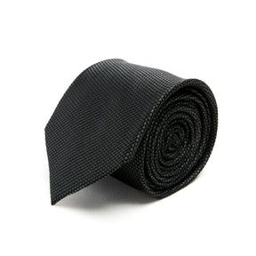 Lupo Bianco Nero Micro-Texture Tie