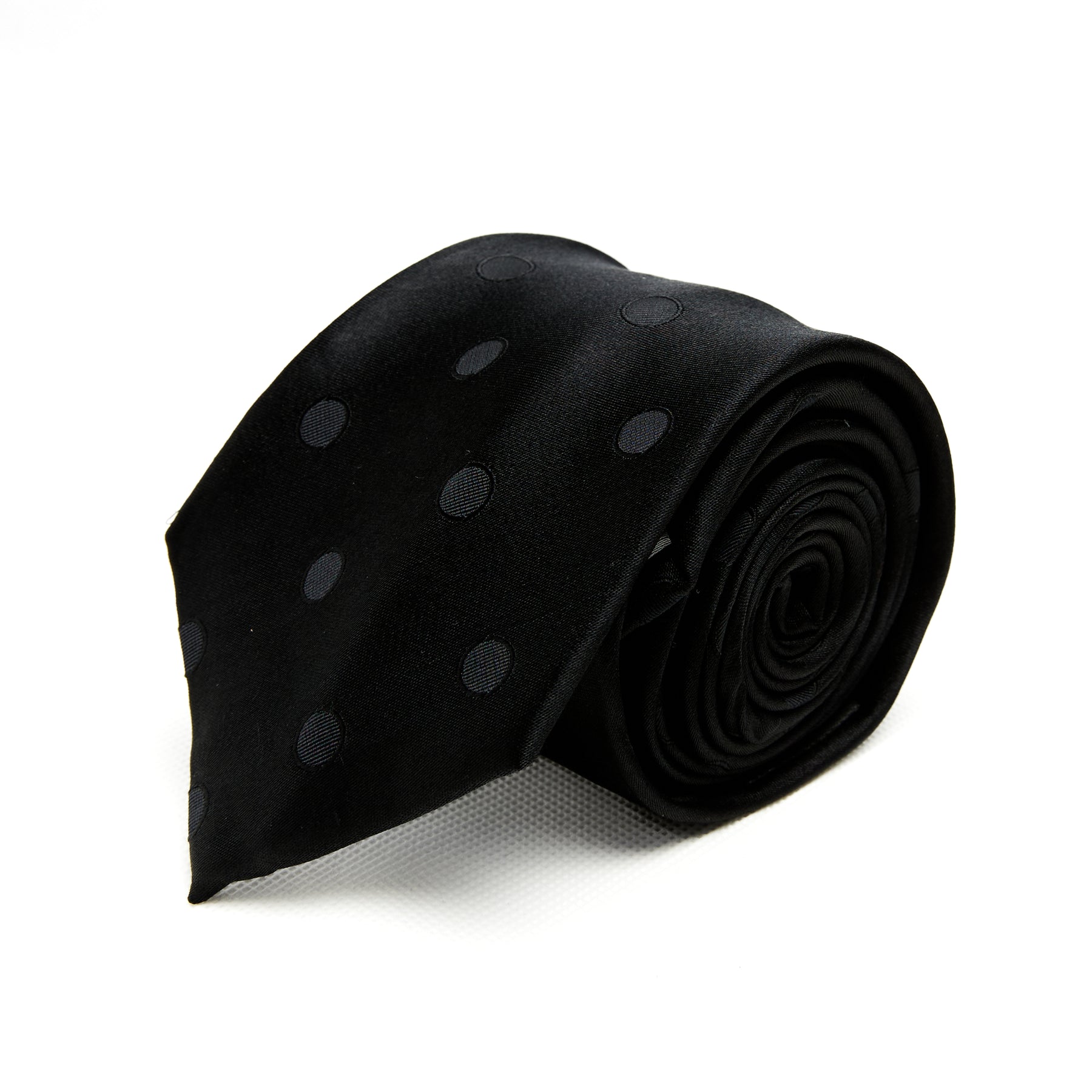 Lupo Bianco Black Tonal Dot Tie