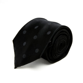 Lupo Bianco Black Tonal Dot Tie