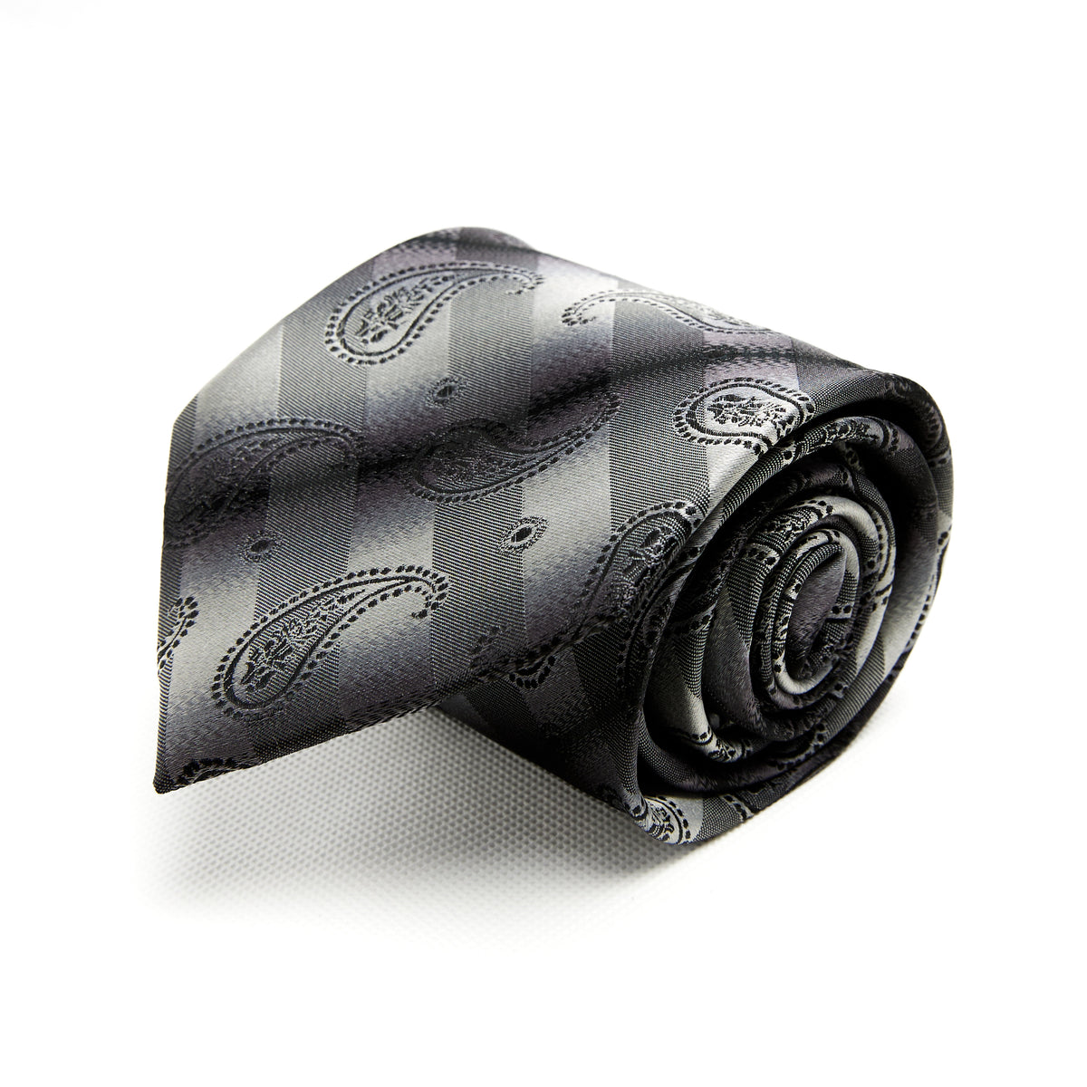 Lupo Bianco Argento Paisley Tie