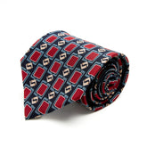 Lupo Bianco Rosso Geometrico Tie