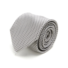 Lupo Bianco Silver Micro Pattern Silk Tie