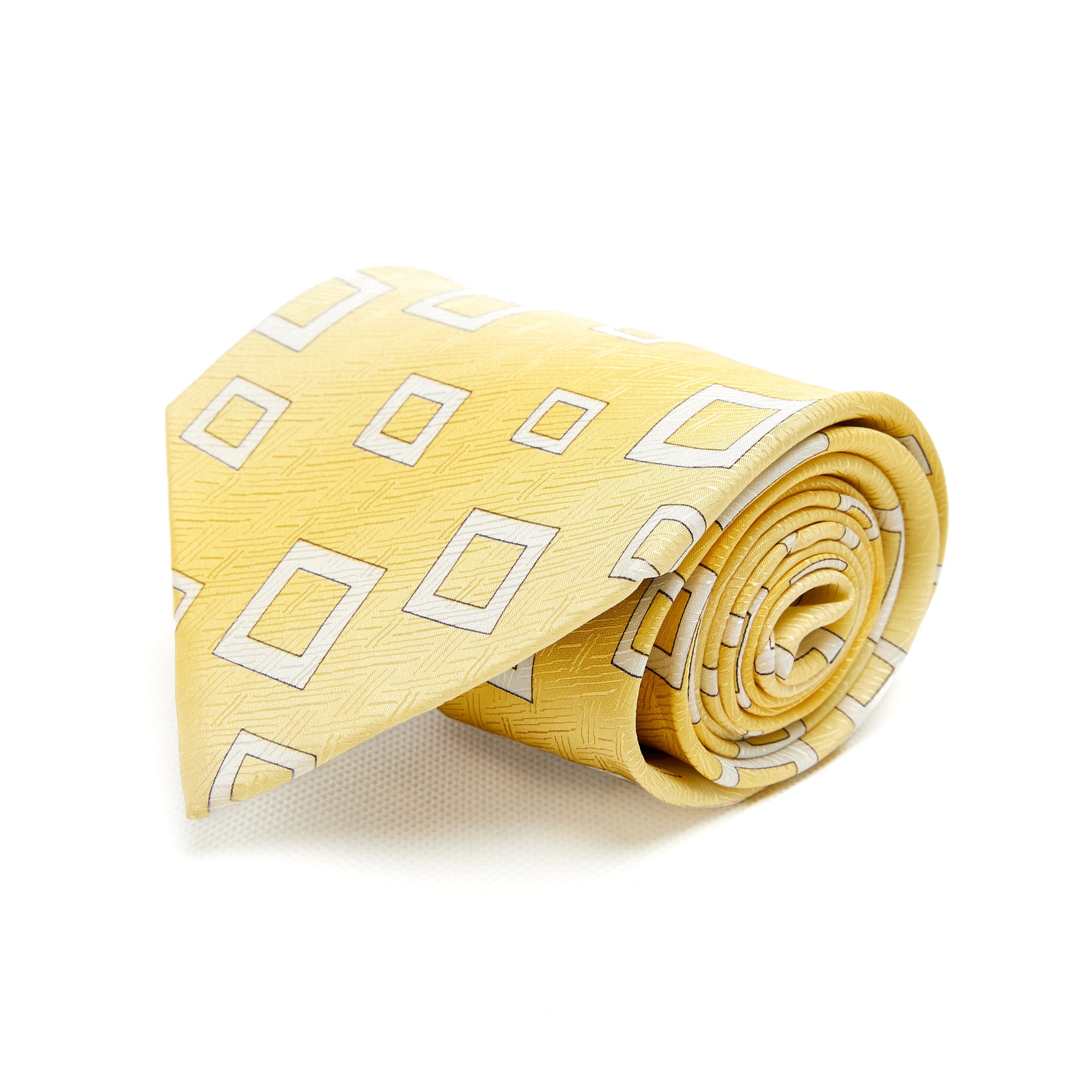 Lupo Bianco Giallo Quadro Tie