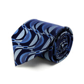 Lupo Bianco Blue Arc Pattern Tie