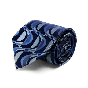 Lupo Bianco Blue Arc Pattern Tie
