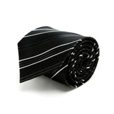 Lupo Bianco Black & White Striped Tie