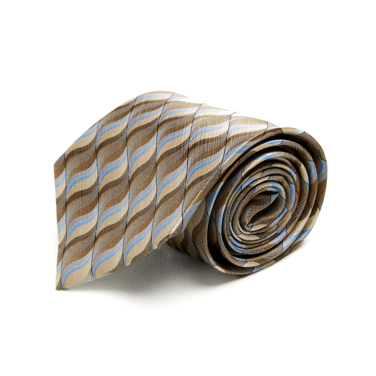 Lupo Bianco Gold Wave Pattern Tie