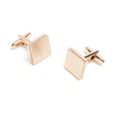 Lupo Bianco Rose Gold Brushed Square Cufflinks