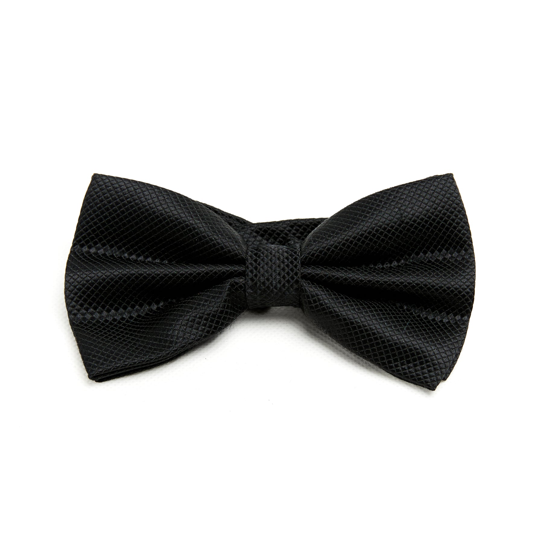 Lupo Bianco Classic Black Textured Bow Tie