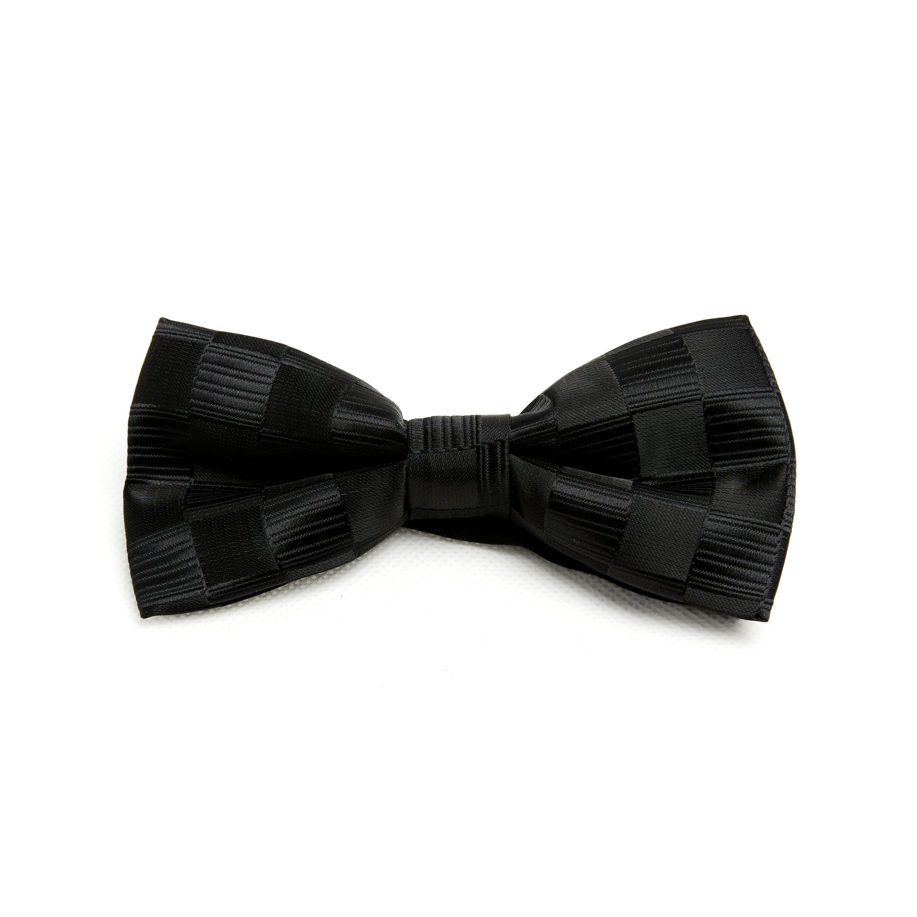 Lupo Bianco Black Tonal Check Bow Tie
