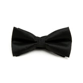 Lupo Bianco Black Ribbed Silk Bow Tie