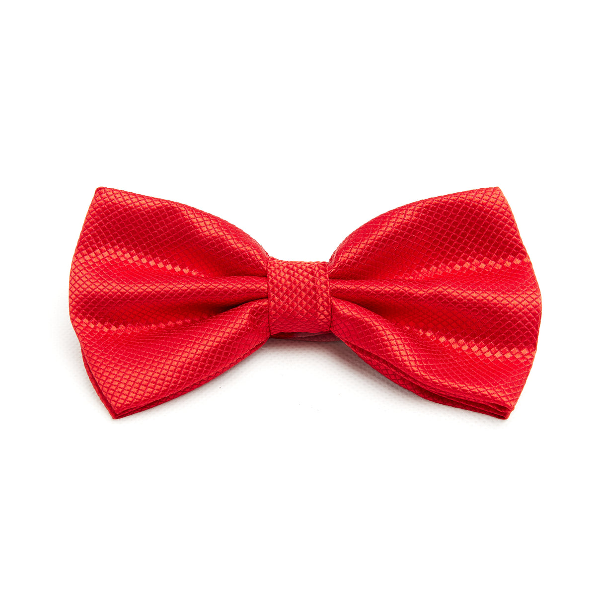 Lupo Bianco Red Chevron Textured Bow Tie