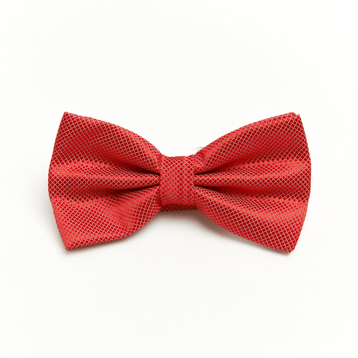 Lupo Bianco Red Diamond-Texture Bow Tie