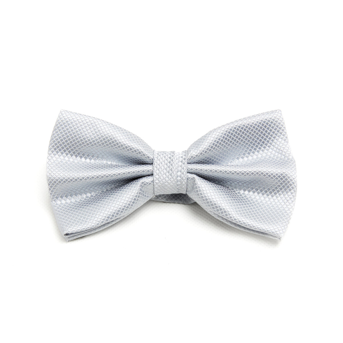 Lupo Bianco Silver Textured Bow Tie