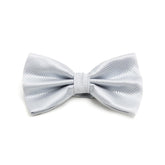 Lupo Bianco Silver Textured Bow Tie